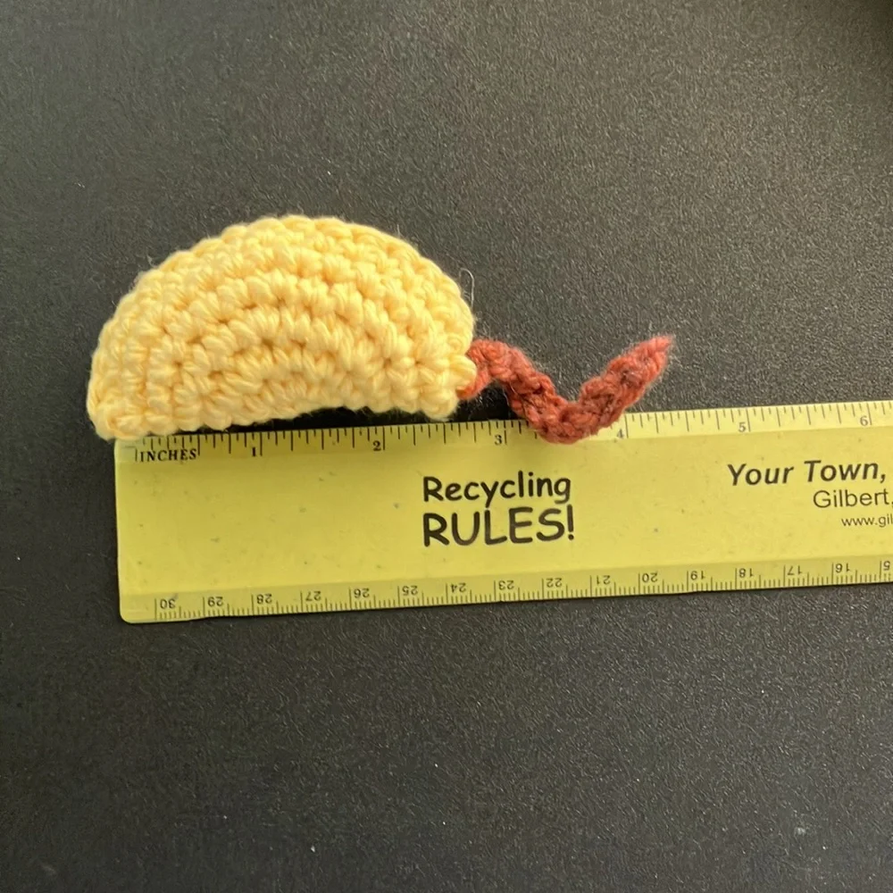 Handmade Cat Toys Yellow Yarn Crochet Pet Kitty Three Piece Gift Set NWOT